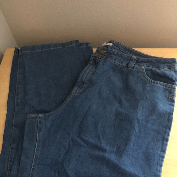 Woman Within Wide Straight Leg Jeans - 20W Tall NEW - Picture 1 of 5